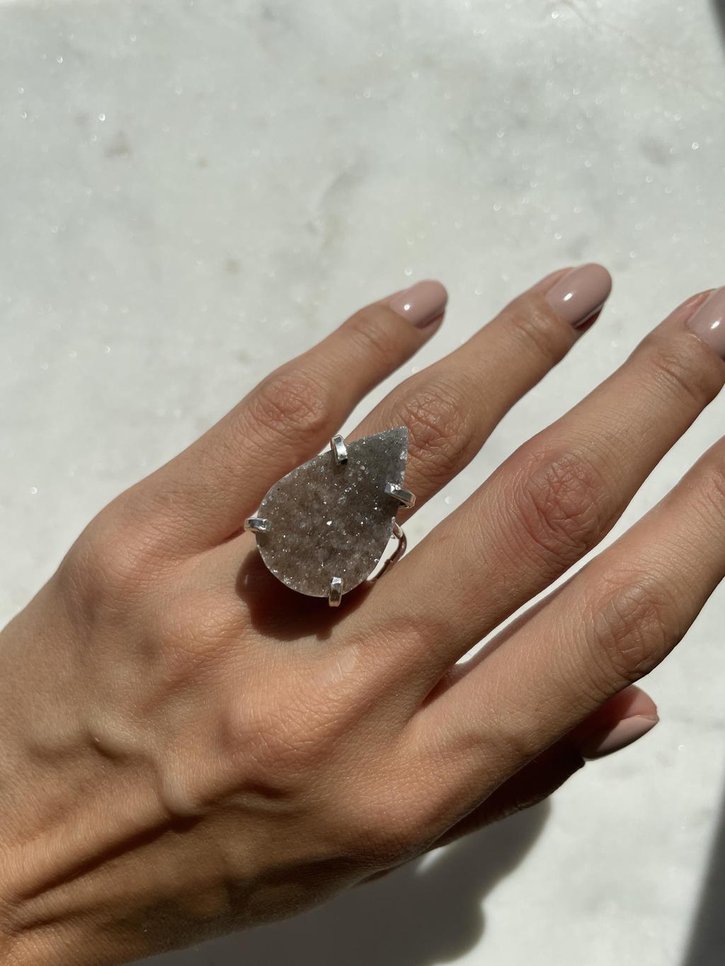 Кольцо с агатом