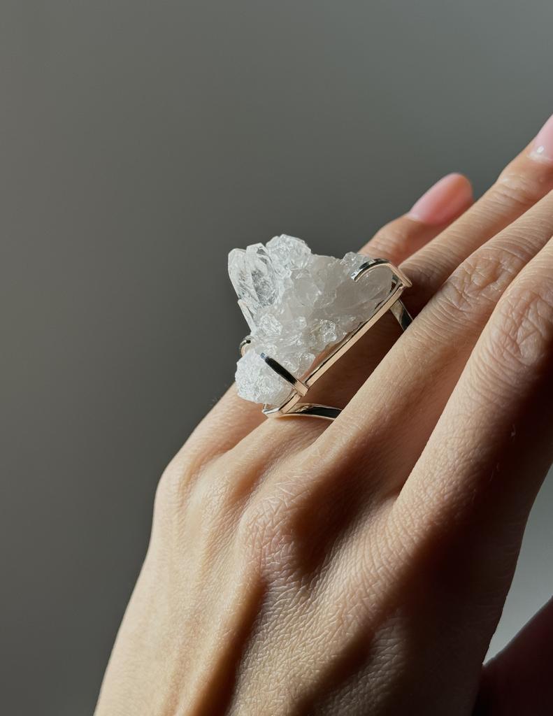 Кольцо с горным хрусталем
