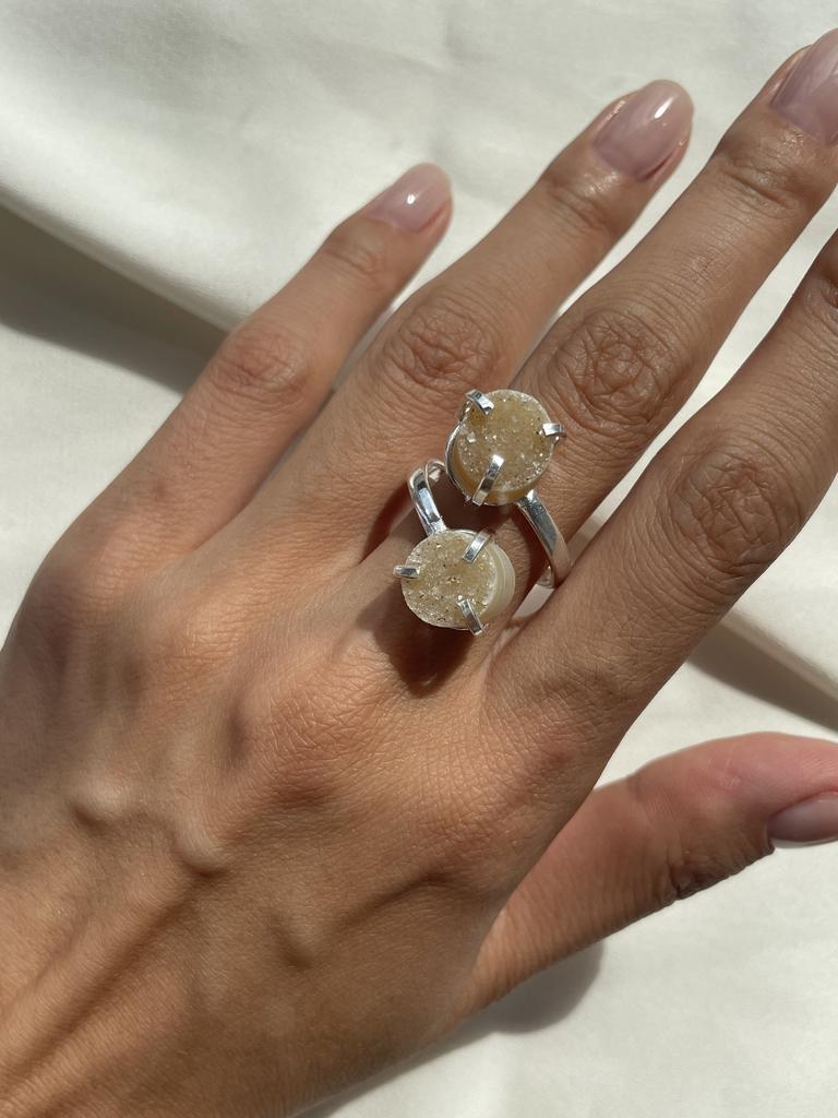 Кольцо с двойным агатом