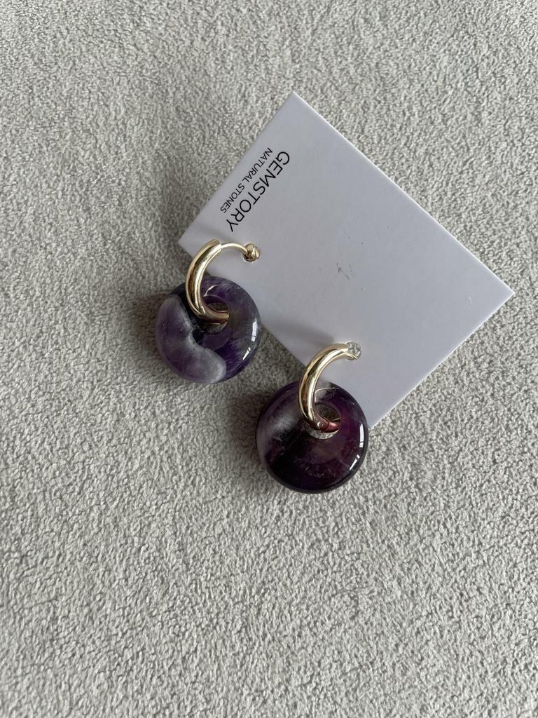 Серьги с аметистом