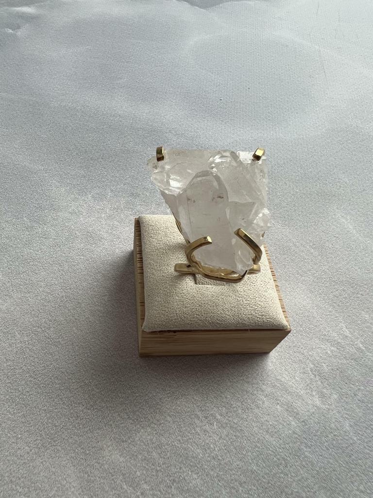 Кольцо с горным хрусталем