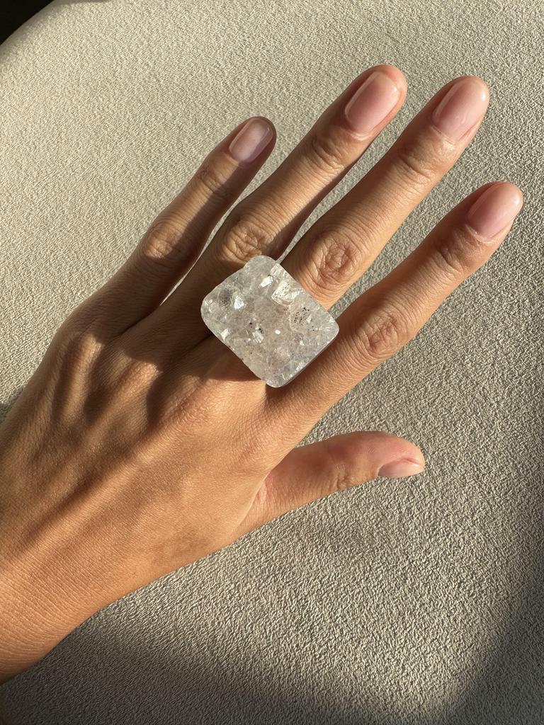 Кольцо из цельного агата 17 размер