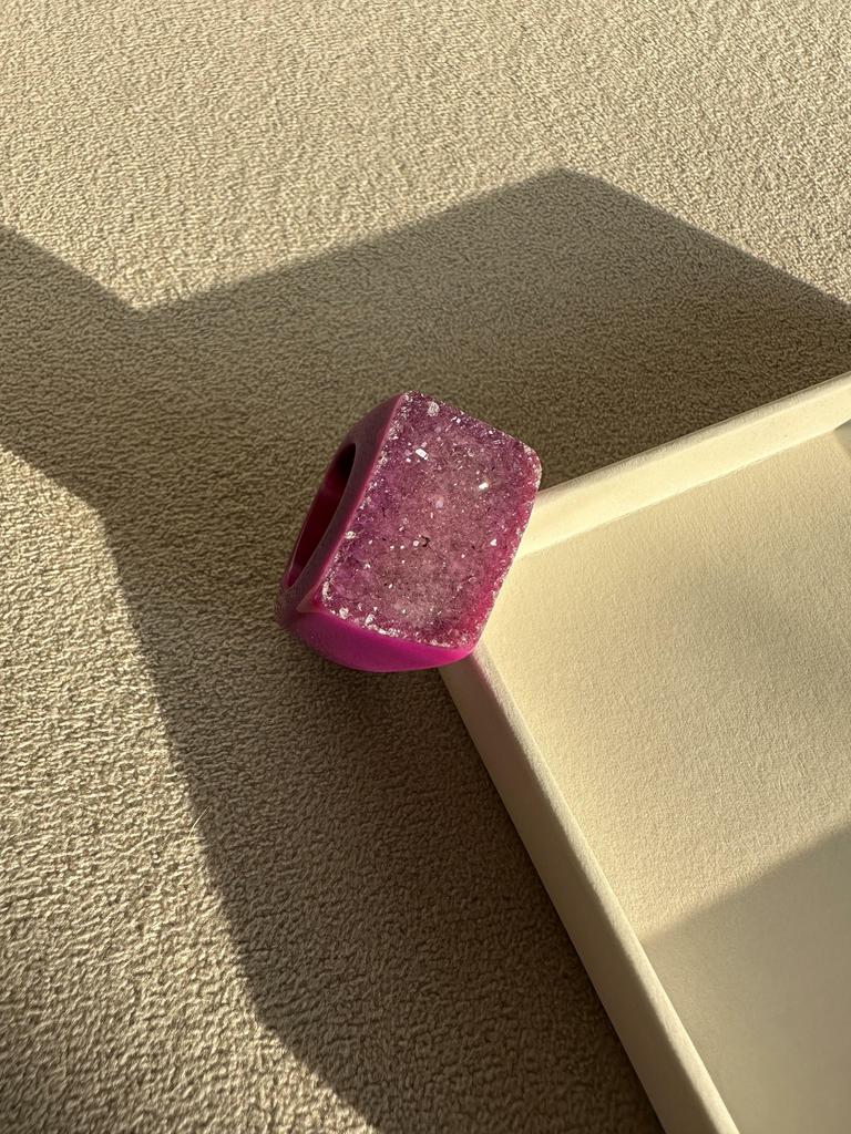 Кольцо из цельного агата 18-18,5 размер