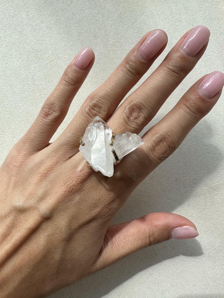 Кольцо с горным хрусталем