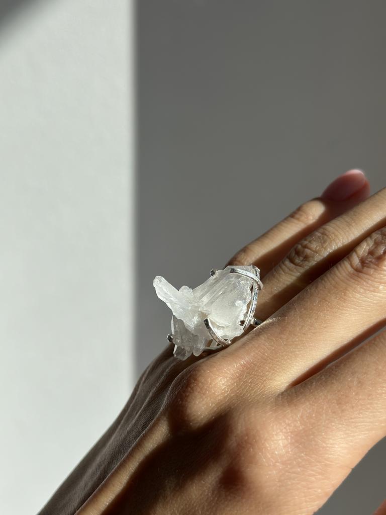 Кольцо с горным хрусталем