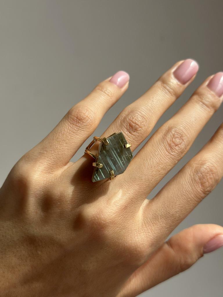 Кольцо с лабрадоритом