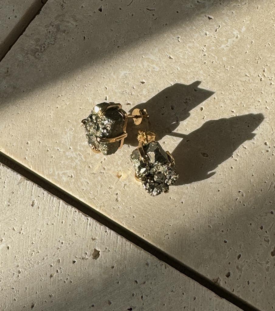 Серьги с пиритом