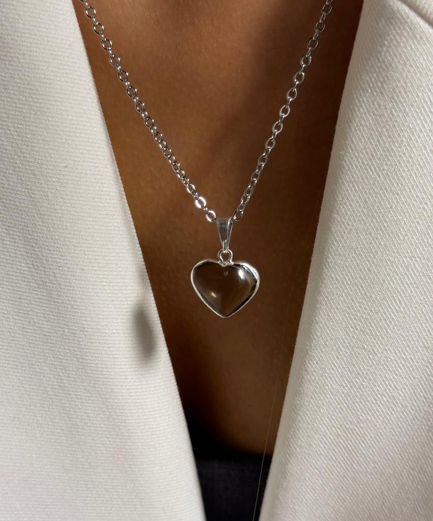 Подвеска с дымчатым горным хрусталем в обрамлении серебра