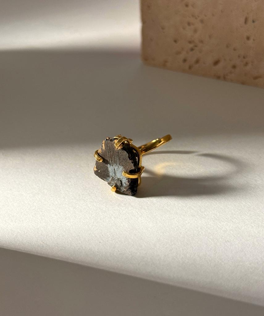 Кольцо с гематитом 15,5 - 17  размер