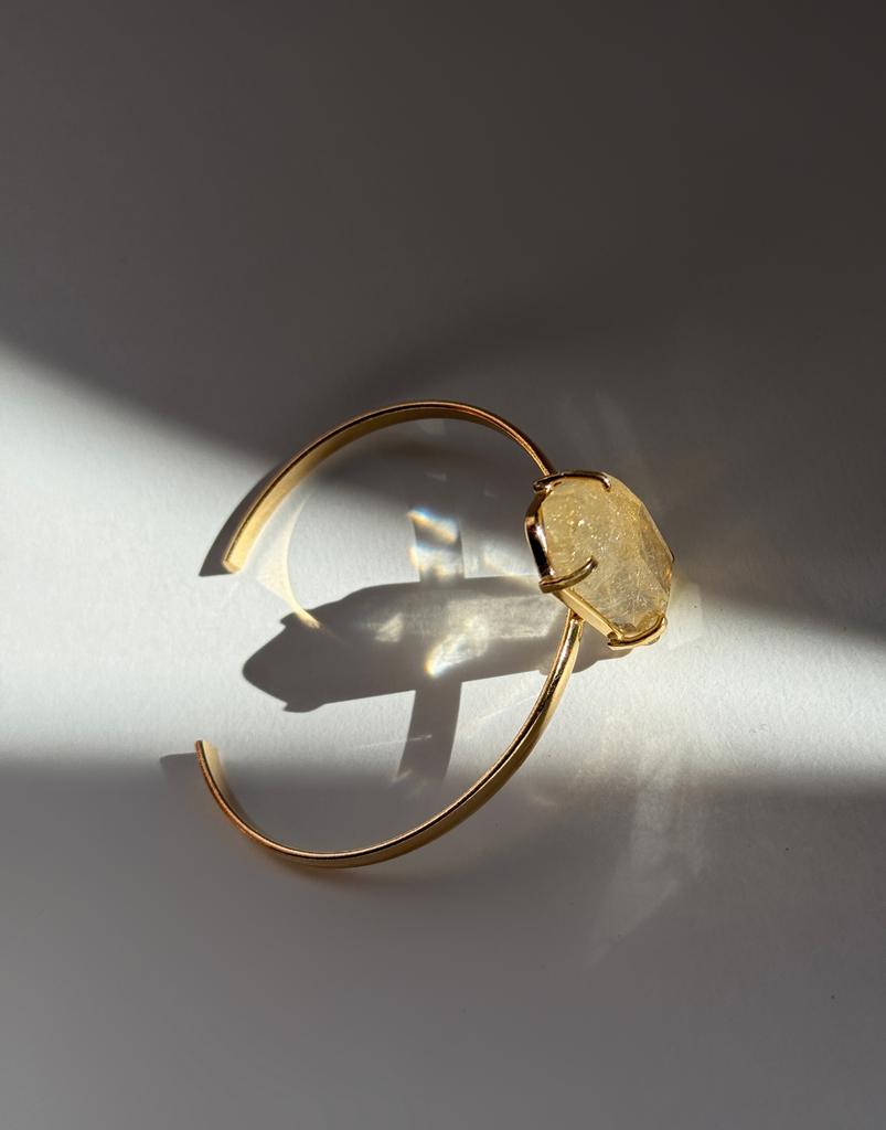 Браслет с кристаллом цитрина