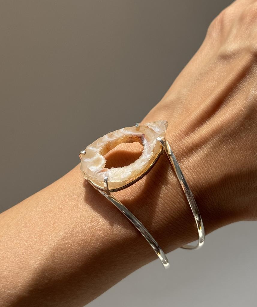 Браслет со срезом агата