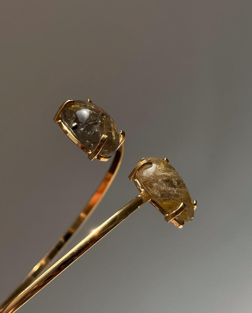 Браслет с двойным рутиловым кварцем