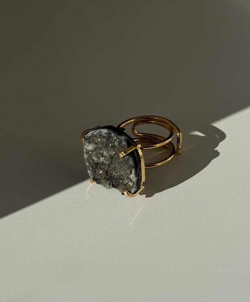 Кольцо с агатом