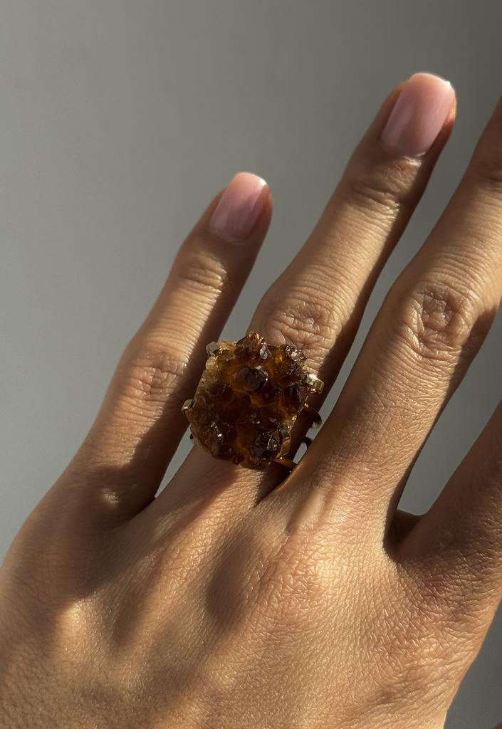 Кольцо с цитрином