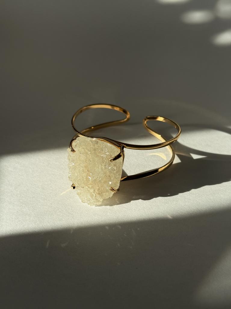 Браслет с крупной друзой агата