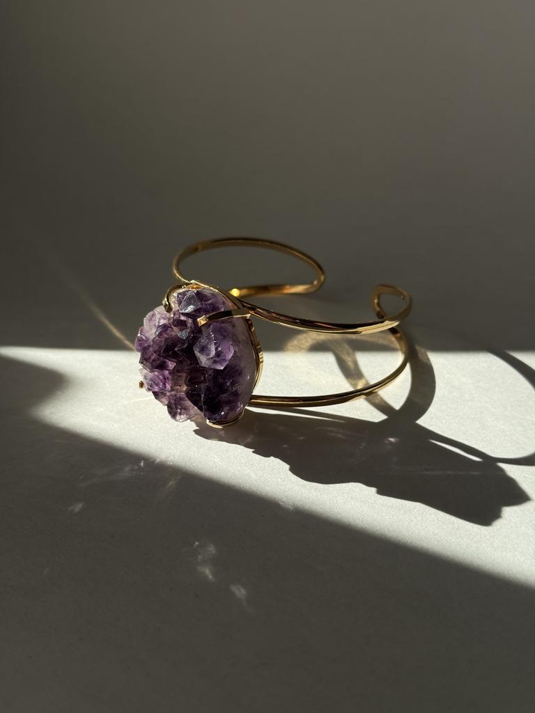 Браслет с крупным аметистом