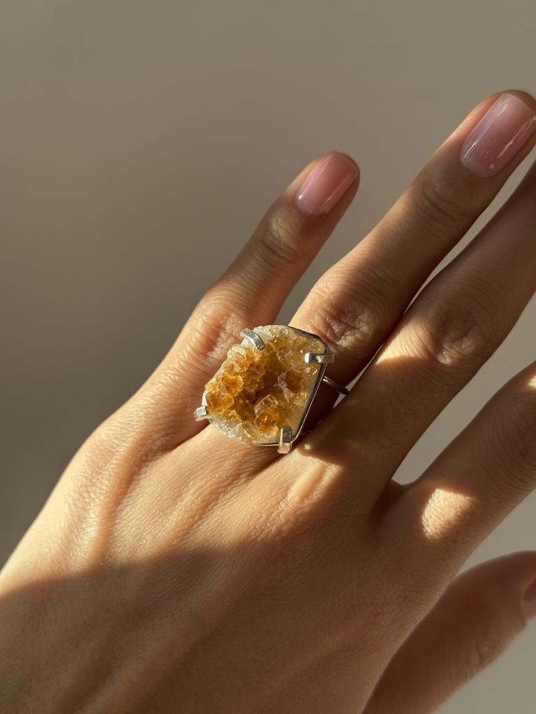 Кольцо с цитрином