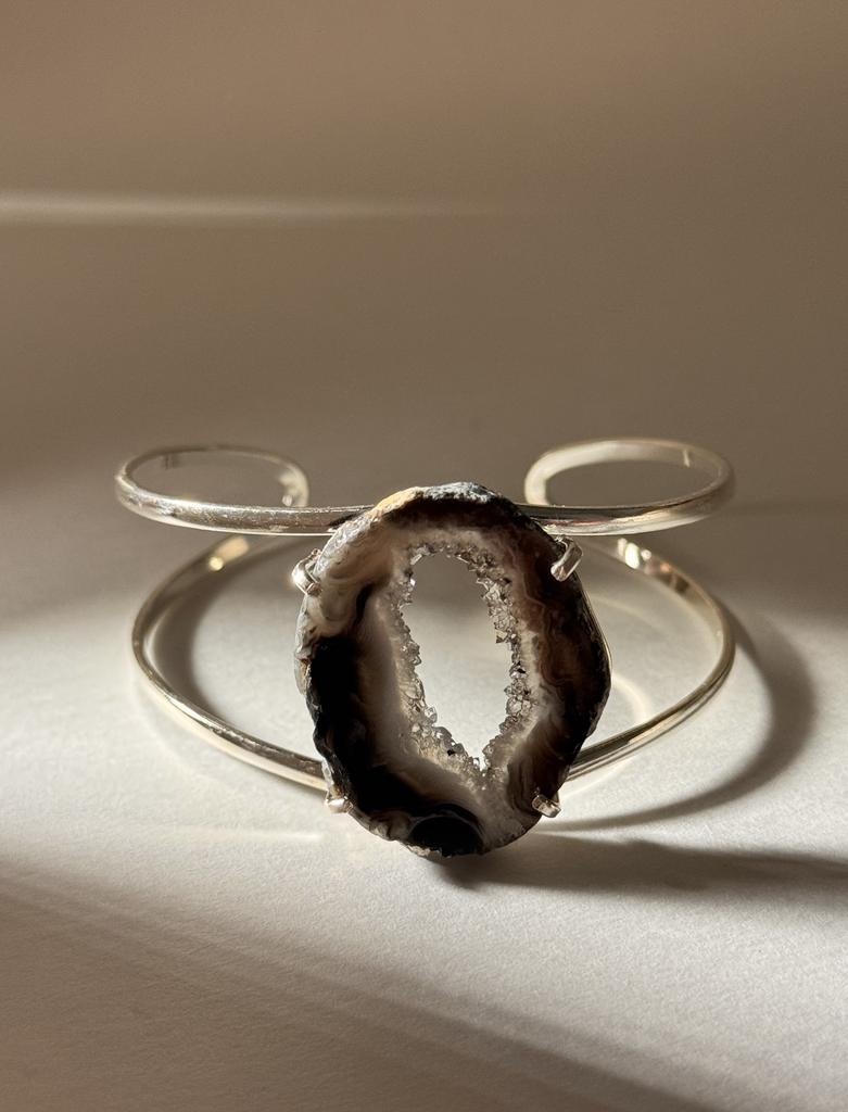 Браслет со срезом агата