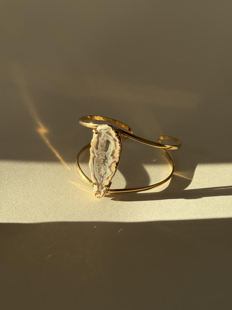 Браслет со срезом агата