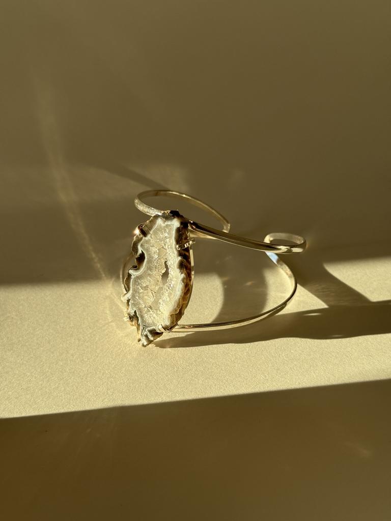 Браслет со срезом агата