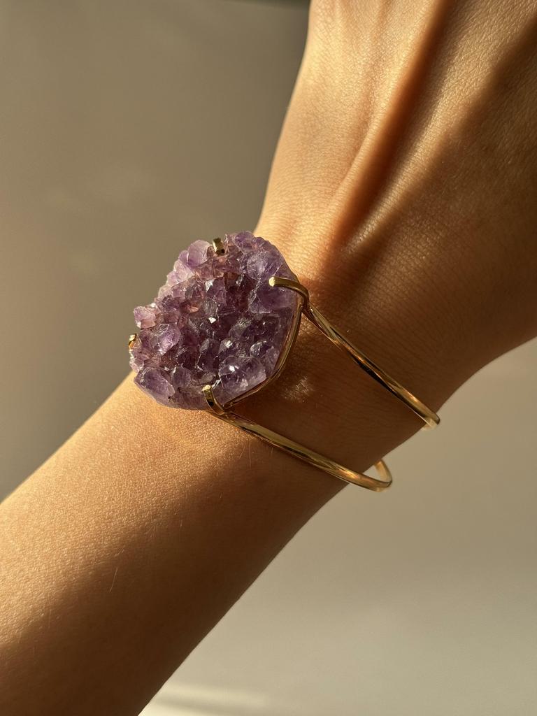 Браслет с крупным аметистом