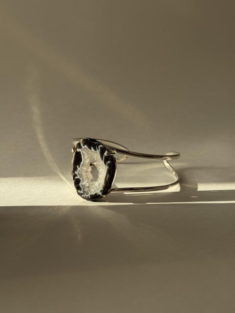 Браслет со срезом агата