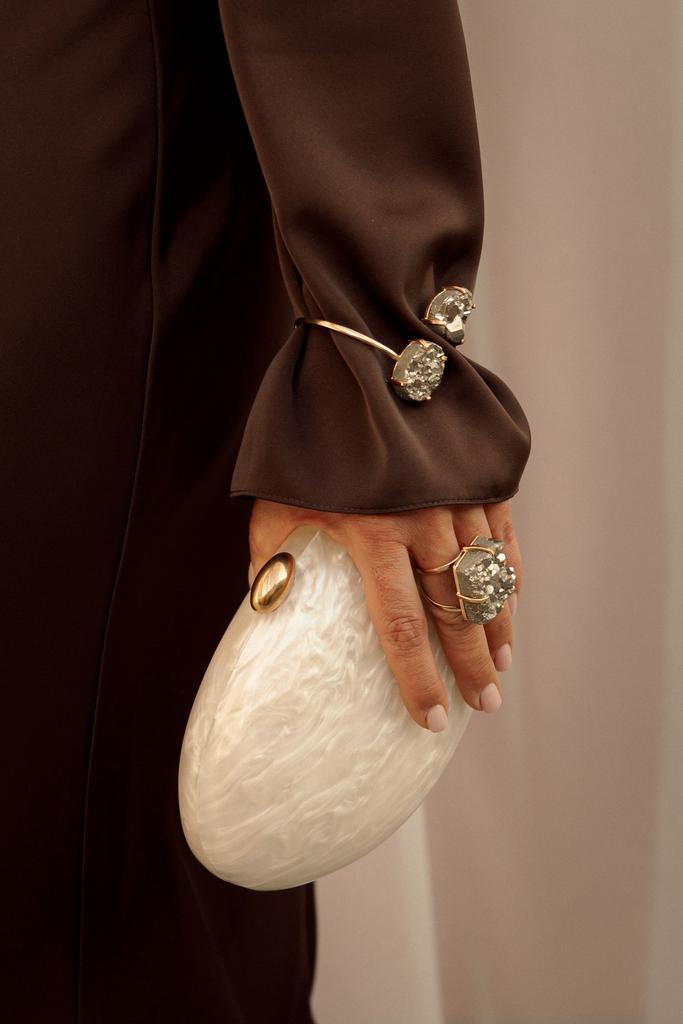 Кольцо с пиритом