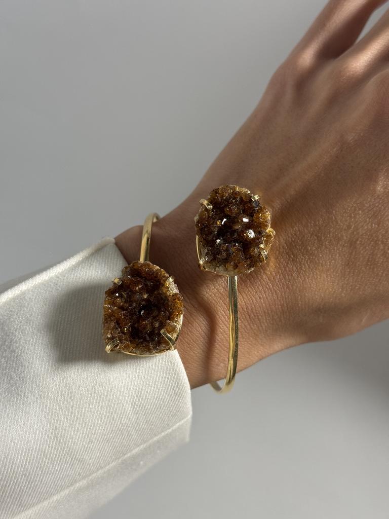 Браслет с двойной друзой цитрина