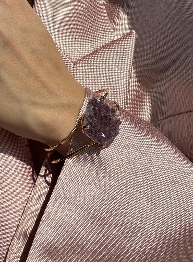 Браслет с крупным аметистом