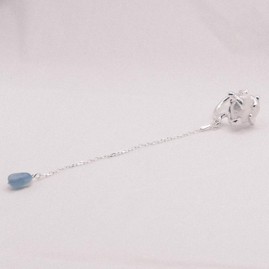 Кафф с жемчугом и аквамарином (skol*zko)