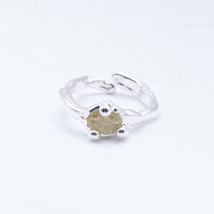 Кольцо с жёлтым фианитом (skol*zko)