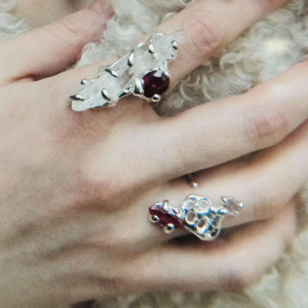 Кольцо с кварцем и корундом (skol*zko)