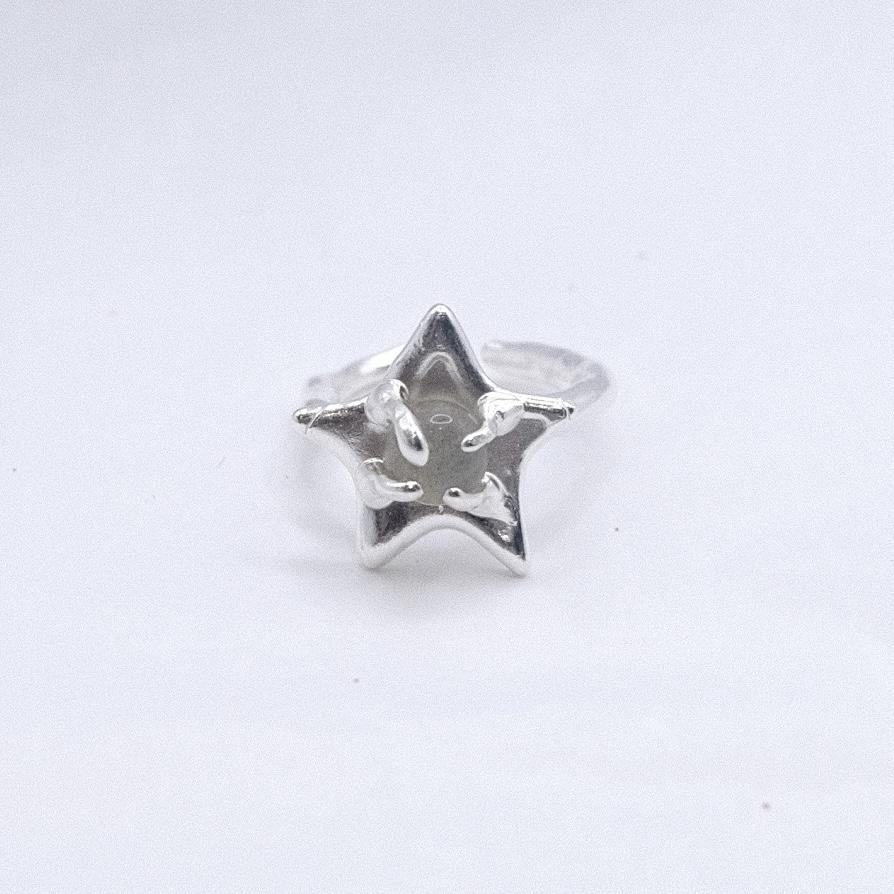 Кольцо «Звёздочка» с лабрадоритом