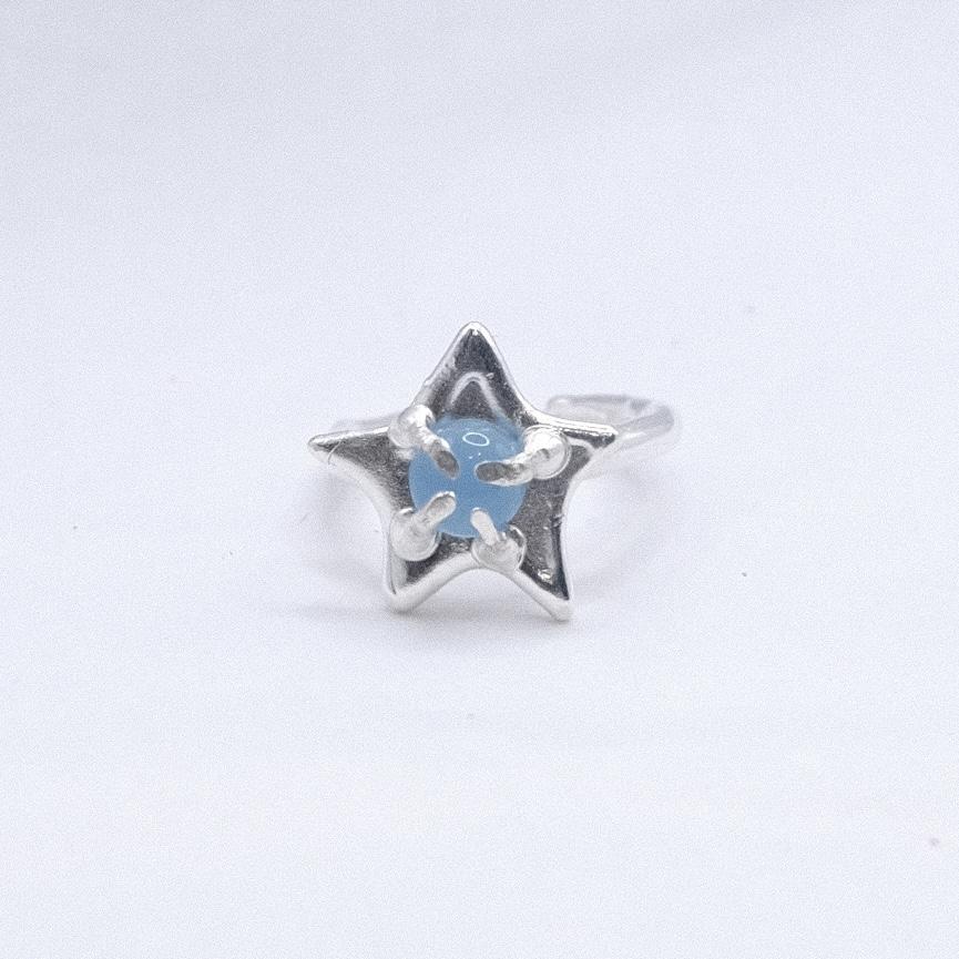 Кольцо «Звёздочка» с аквамарином