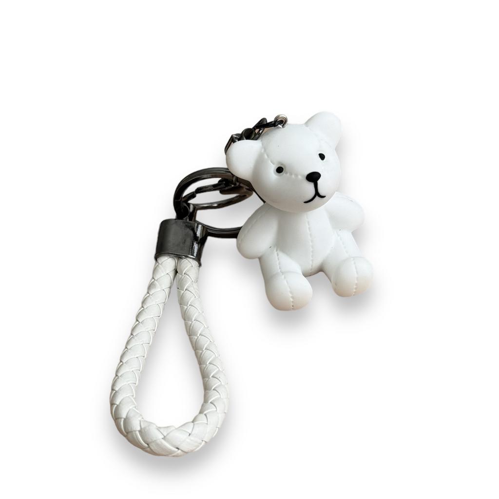 Брелок: мишка, белый