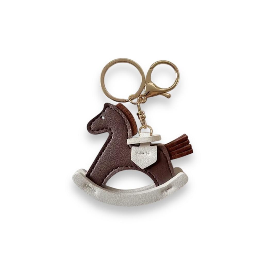 Брелок: лошадка-качалка в цвете шоколад