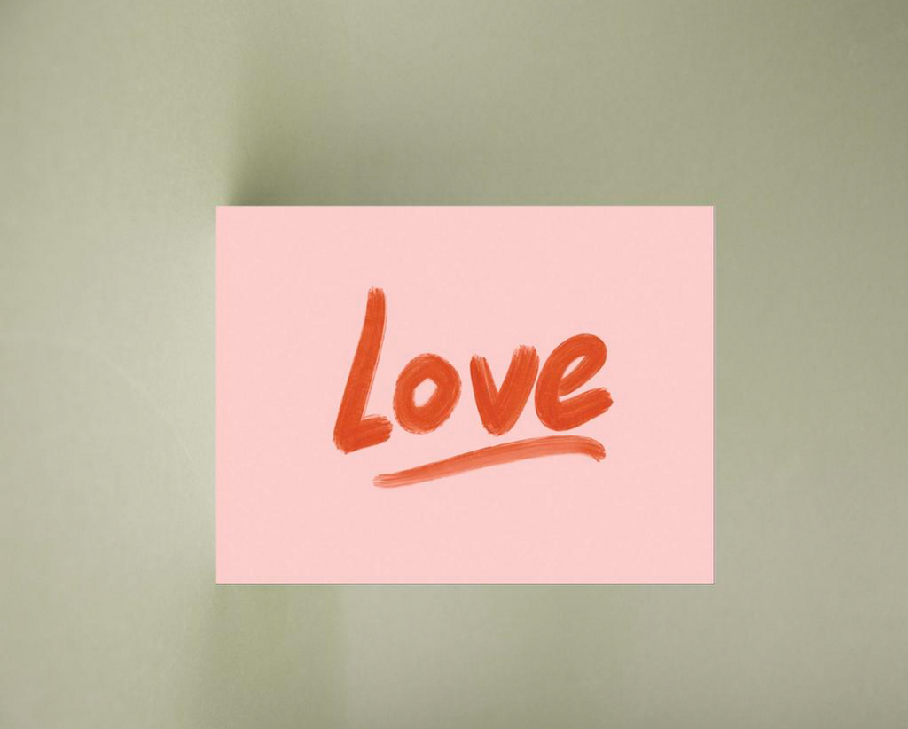 Мини-открытка "Love"