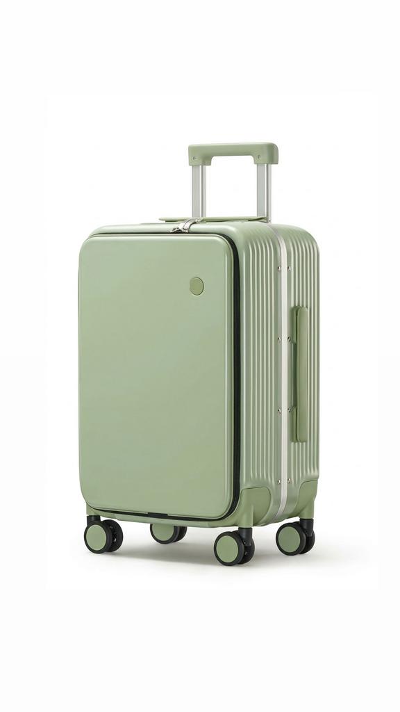 Чемодан в цвете фисташка