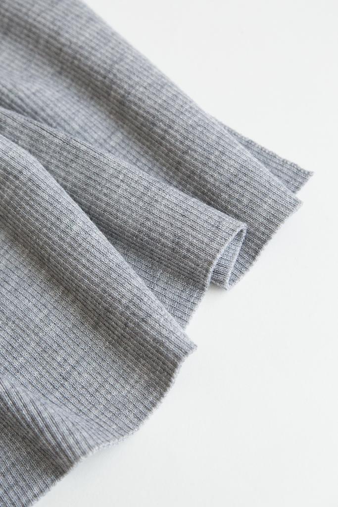 Меринос серый меланж резинка, ширина 62 см