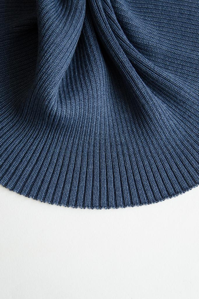 Полушерсть синий меланж резинка, ширина 78 см (отрез 26 см)