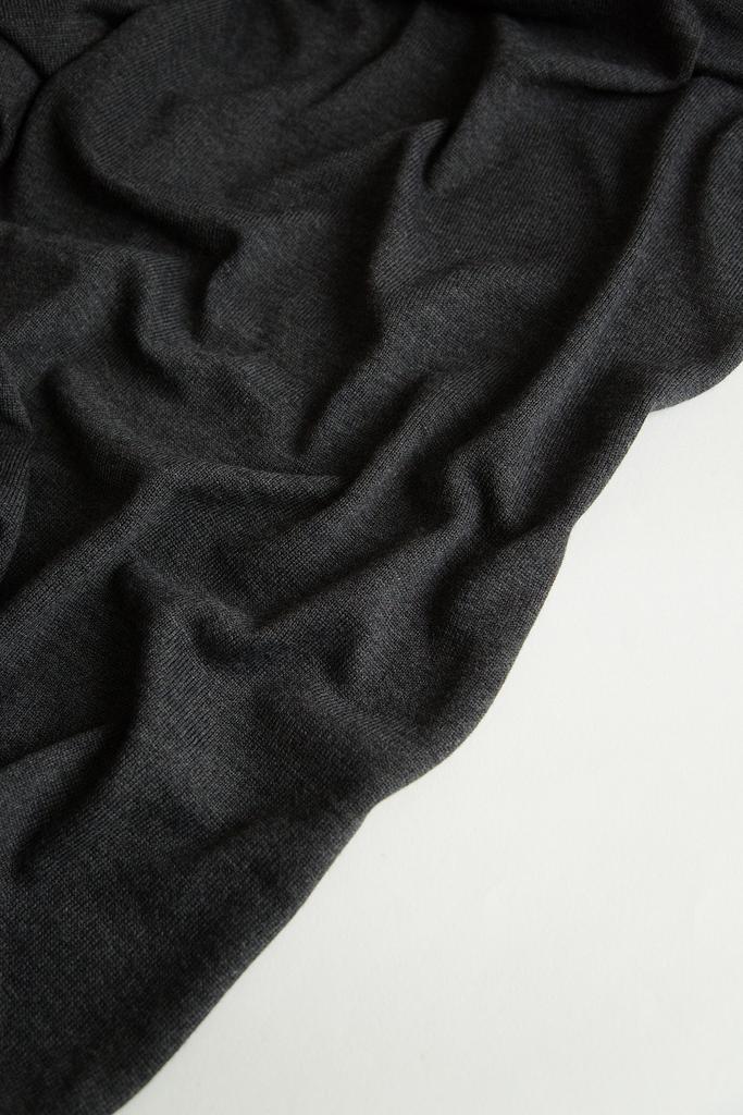 Полушерсть тёмно-серый меланж, ширина 112 см