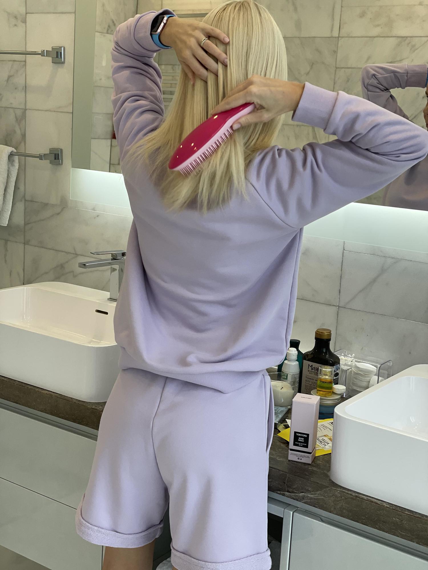 Шорты в сиреневом цвете