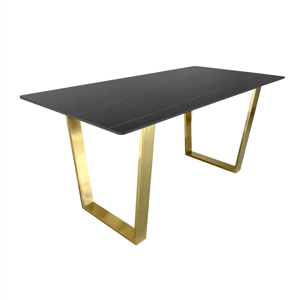 обеденный стол Catrine с черной столешницей