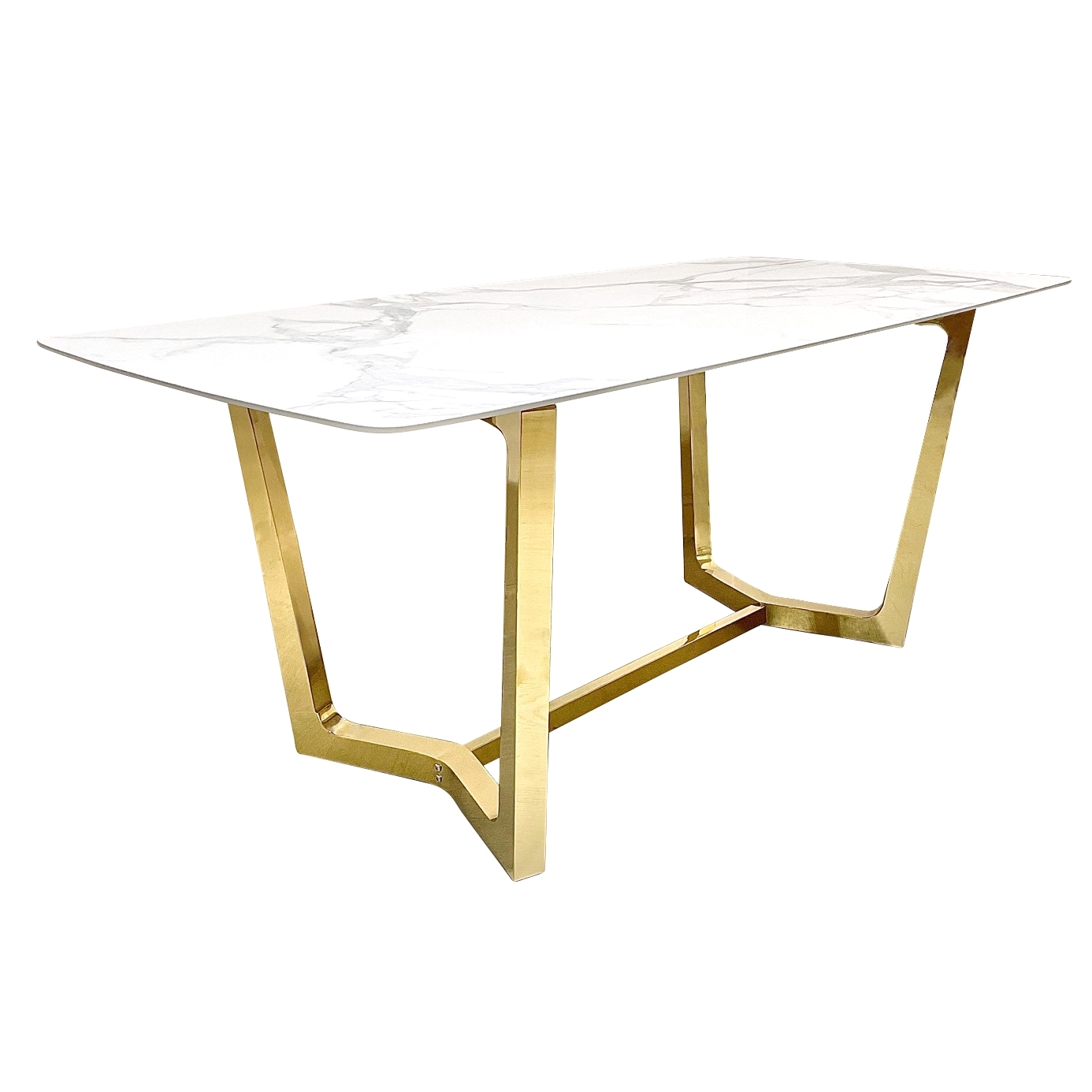 стол обеденный золотой