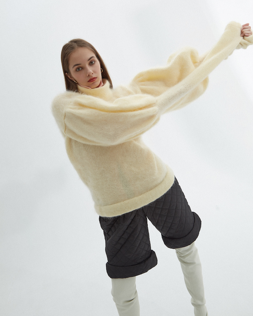 Черные стеганые шорты