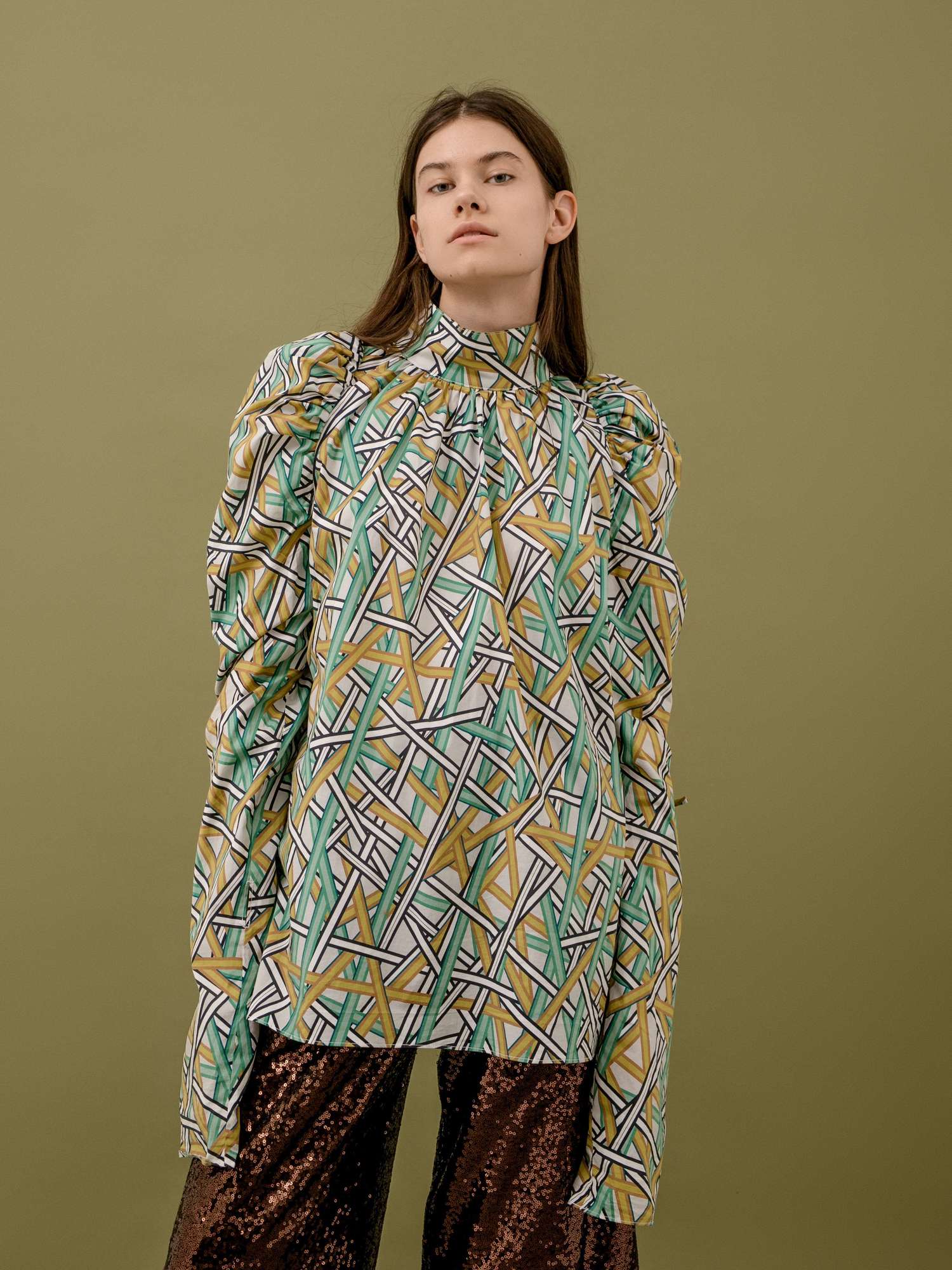 Блуза с принтом