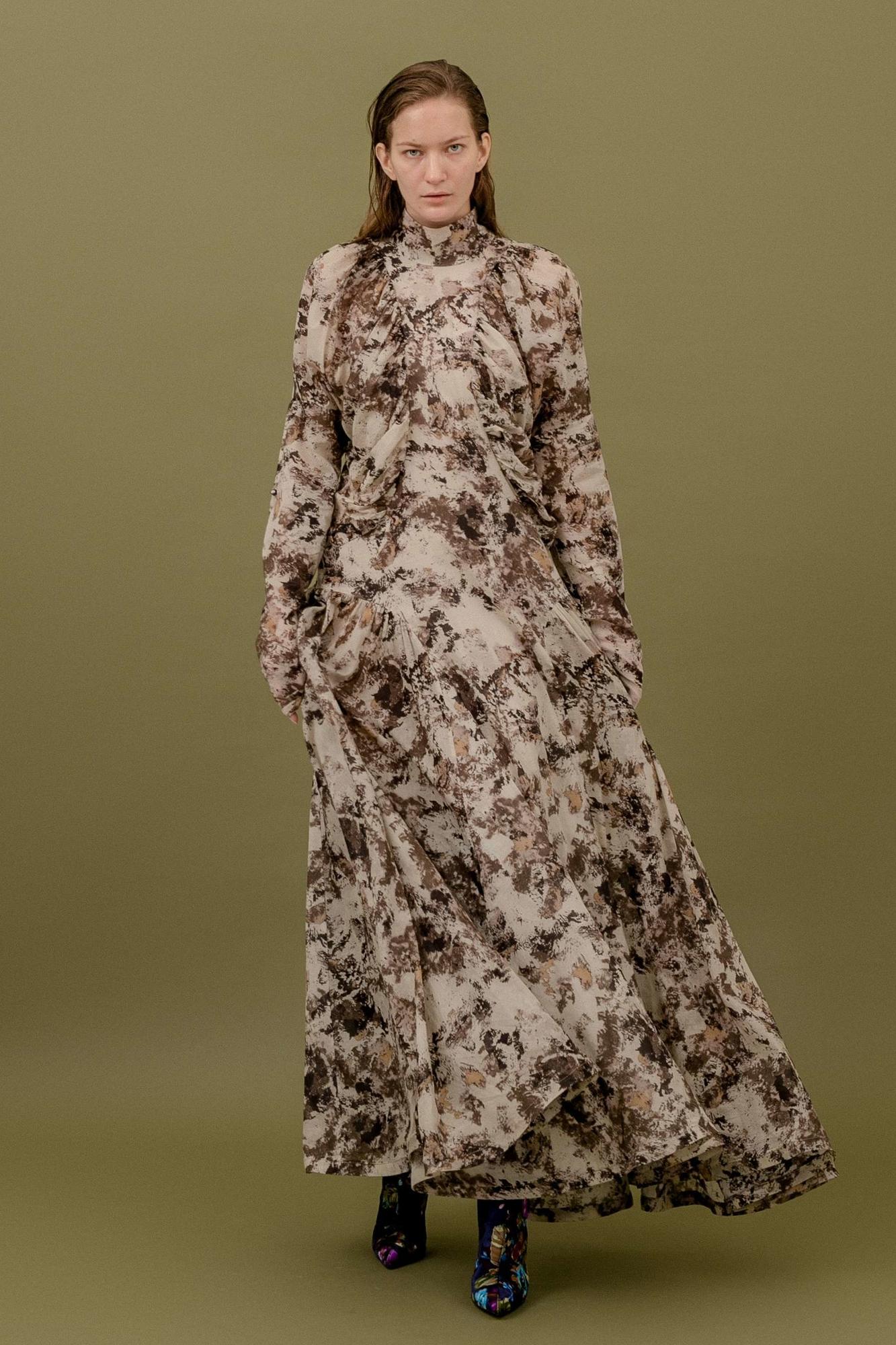 Хлопковое макси платье