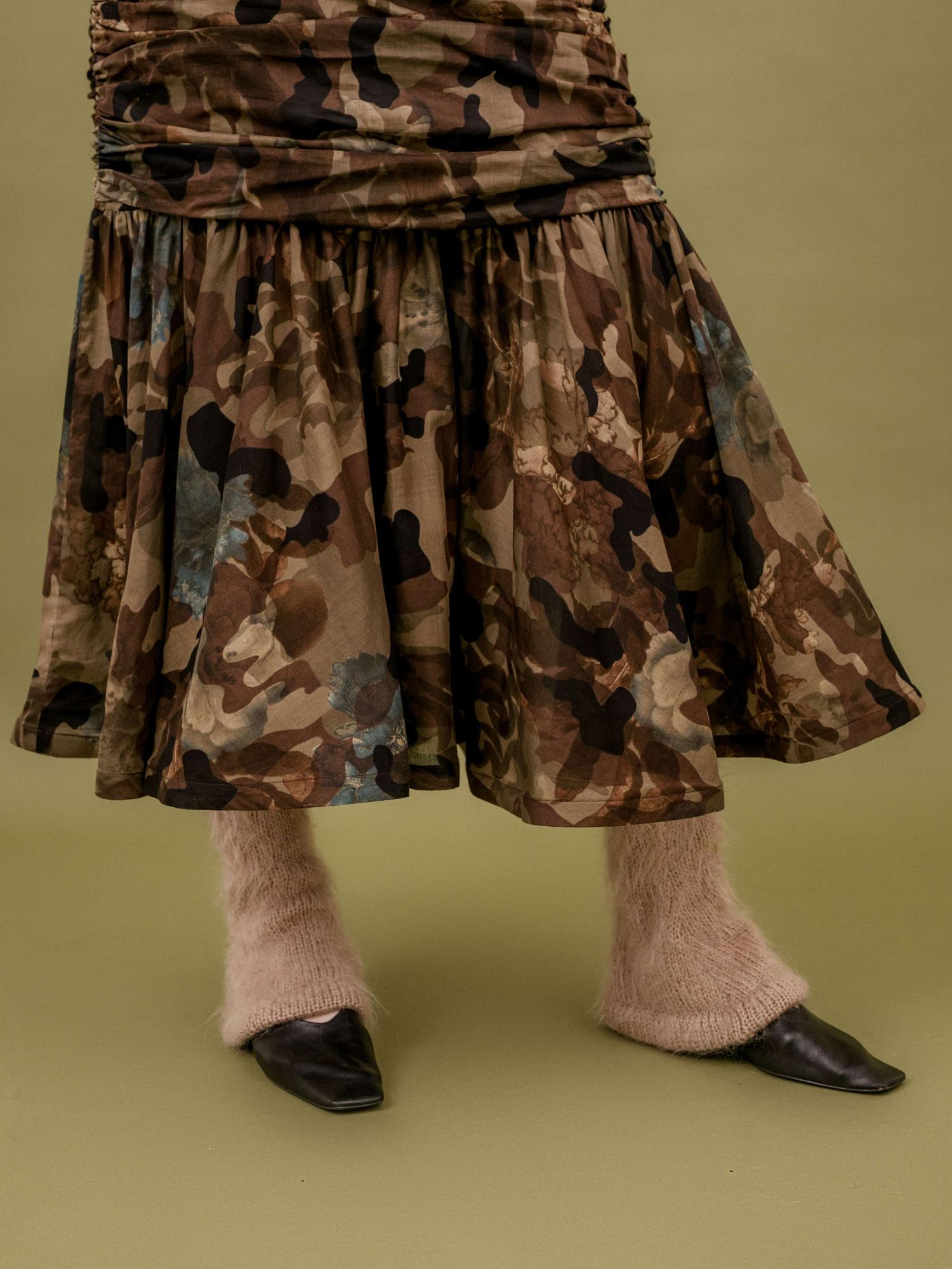 Бежевые мохеровые брюки