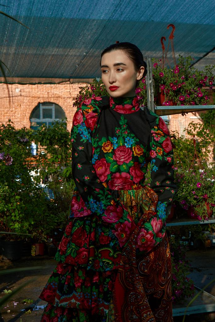 Платье платки  длинное