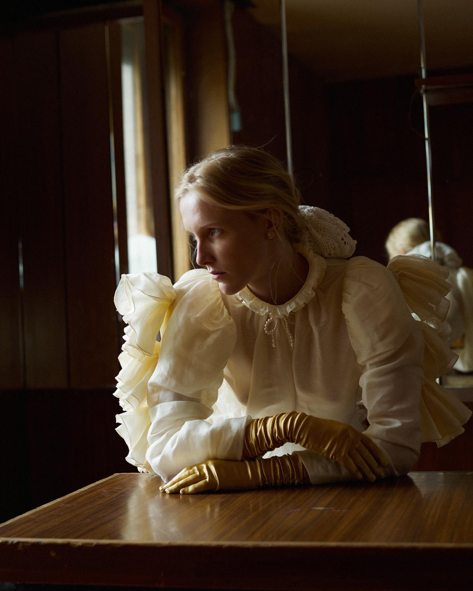 Блуза «Сливочные розы»